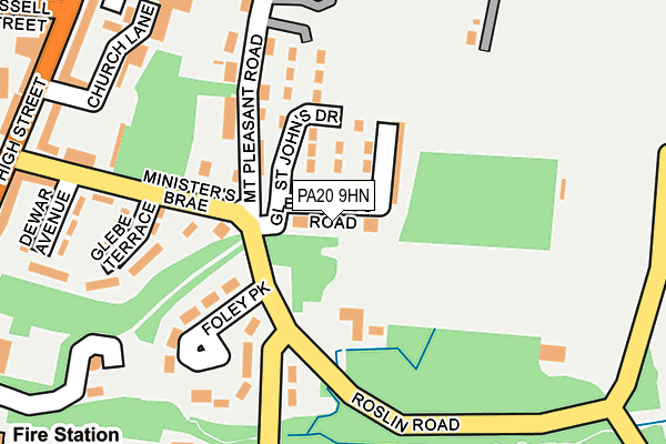 PA20 9HN map - OS OpenMap – Local (Ordnance Survey) PA20 9HN map - OS OpenMap – Local (Ordnance Survey)