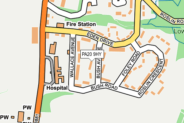 PA20 9HY map - OS OpenMap – Local (Ordnance Survey) PA20 9HY map - OS OpenMap – Local (Ordnance Survey)