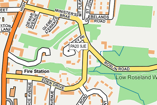 PA20 9JE map - OS OpenMap – Local (Ordnance Survey) PA20 9JE map - OS OpenMap – Local (Ordnance Survey)