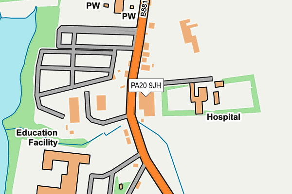 PA20 9JH map - OS OpenMap – Local (Ordnance Survey) PA20 9JH map - OS OpenMap – Local (Ordnance Survey)