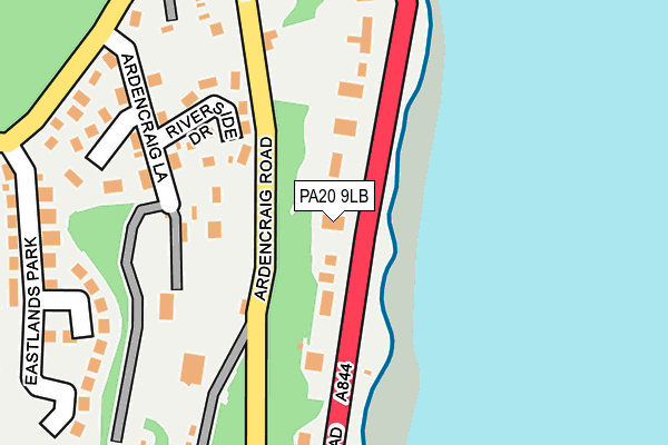 PA20 9LB map - OS OpenMap – Local (Ordnance Survey) PA20 9LB map - OS OpenMap – Local (Ordnance Survey)