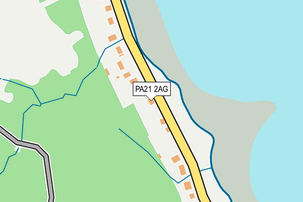 PA21 2AG map - OS OpenMap – Local (Ordnance Survey) PA21 2AG map - OS OpenMap – Local (Ordnance Survey)