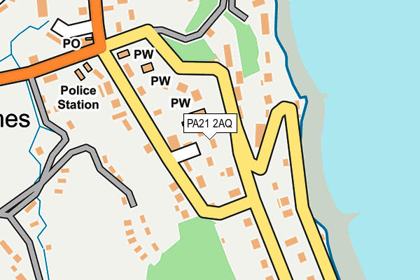 PA21 2AQ map - OS OpenMap – Local (Ordnance Survey) PA21 2AQ map - OS OpenMap – Local (Ordnance Survey)