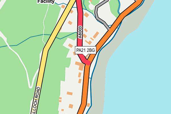 PA21 2BG map - OS OpenMap – Local (Ordnance Survey) PA21 2BG map - OS OpenMap – Local (Ordnance Survey)