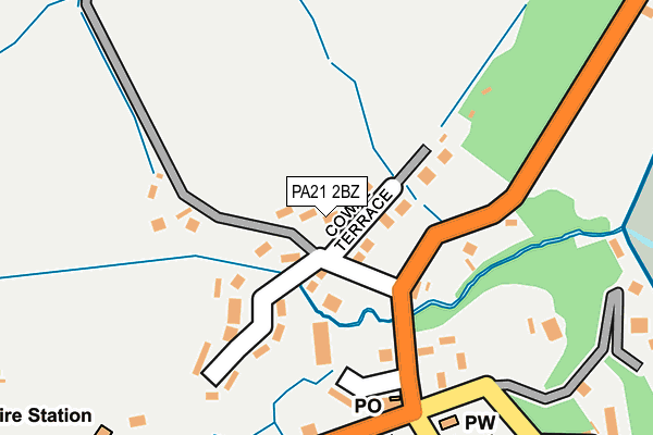 PA21 2BZ map - OS OpenMap – Local (Ordnance Survey) PA21 2BZ map - OS OpenMap – Local (Ordnance Survey)