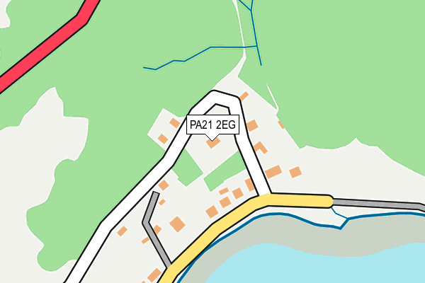 PA21 2EG map - OS OpenMap – Local (Ordnance Survey) PA21 2EG map - OS OpenMap – Local (Ordnance Survey)