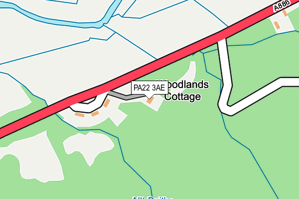 PA22 3AE map - OS OpenMap – Local (Ordnance Survey) PA22 3AE map - OS OpenMap – Local (Ordnance Survey)