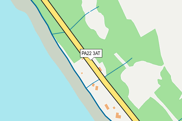 PA22 3AT map - OS OpenMap – Local (Ordnance Survey) PA22 3AT map - OS OpenMap – Local (Ordnance Survey)