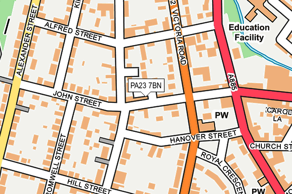 PA23 7BN map - OS OpenMap – Local (Ordnance Survey) PA23 7BN map - OS OpenMap – Local (Ordnance Survey)