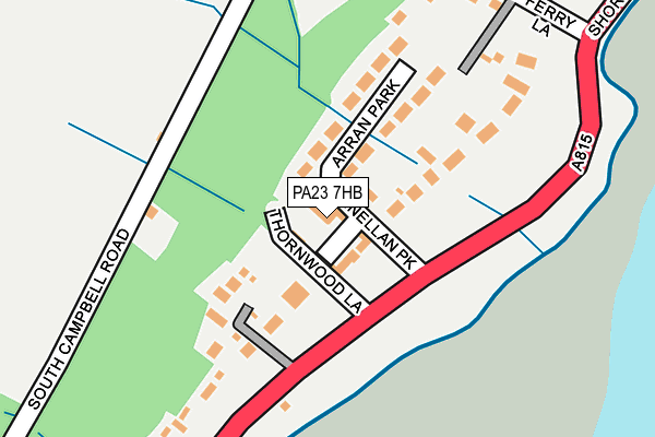 PA23 7HB map - OS OpenMap – Local (Ordnance Survey) PA23 7HB map - OS OpenMap – Local (Ordnance Survey)