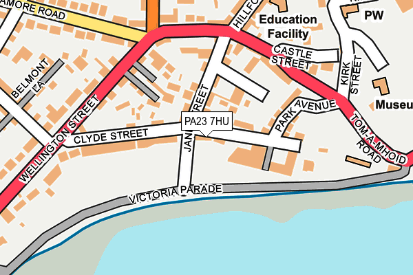 PA23 7HU map - OS OpenMap – Local (Ordnance Survey)