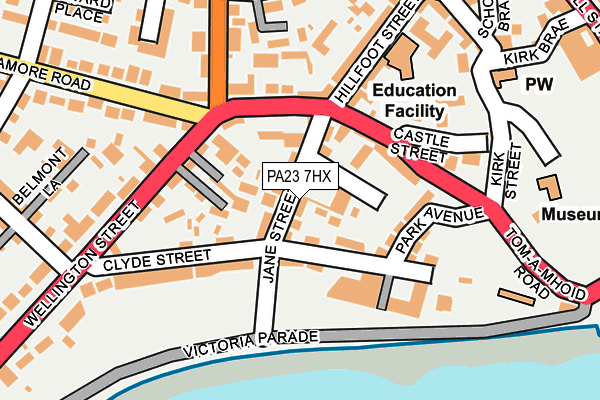 PA23 7HX map - OS OpenMap – Local (Ordnance Survey) PA23 7HX map - OS OpenMap – Local (Ordnance Survey)
