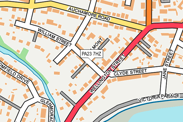 PA23 7HZ map - OS OpenMap – Local (Ordnance Survey) PA23 7HZ map - OS OpenMap – Local (Ordnance Survey)