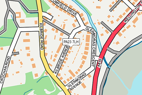 PA23 7LH map - OS OpenMap – Local (Ordnance Survey) PA23 7LH map - OS OpenMap – Local (Ordnance Survey)