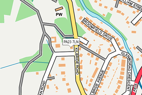 PA23 7LN map - OS OpenMap – Local (Ordnance Survey) PA23 7LN map - OS OpenMap – Local (Ordnance Survey)