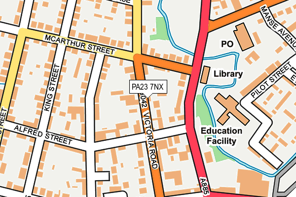PA23 7NX map - OS OpenMap – Local (Ordnance Survey) PA23 7NX map - OS OpenMap – Local (Ordnance Survey)