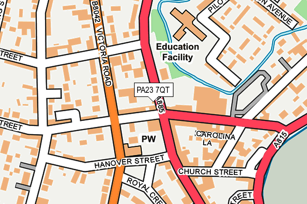 PA23 7QT map - OS OpenMap – Local (Ordnance Survey) PA23 7QT map - OS OpenMap – Local (Ordnance Survey)