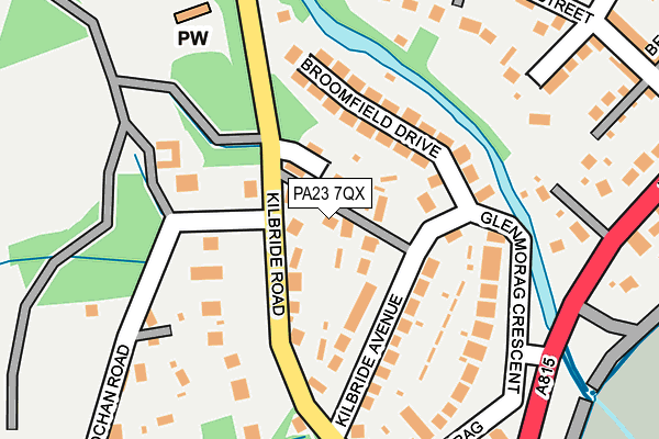 PA23 7QX map - OS OpenMap – Local (Ordnance Survey) PA23 7QX map - OS OpenMap – Local (Ordnance Survey)