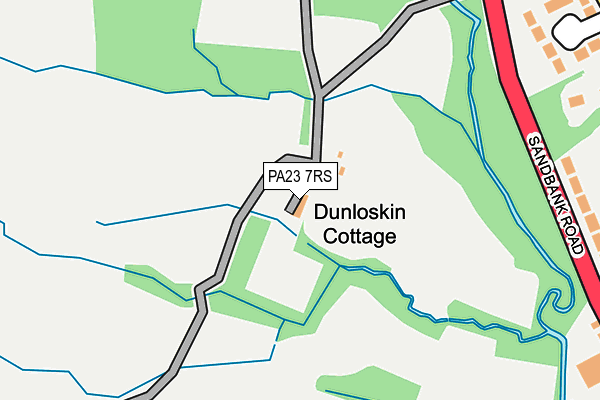 PA23 7RS map - OS OpenMap – Local (Ordnance Survey) PA23 7RS map - OS OpenMap – Local (Ordnance Survey)