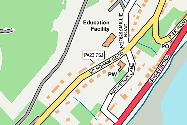 PA23 7SJ map - OS OpenMap – Local (Ordnance Survey)