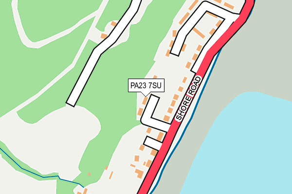 PA23 7SU map - OS OpenMap – Local (Ordnance Survey)