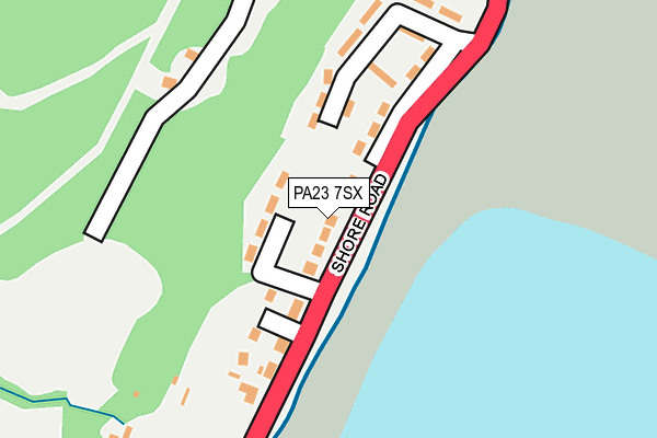 PA23 7SX map - OS OpenMap – Local (Ordnance Survey) PA23 7SX map - OS OpenMap – Local (Ordnance Survey)
