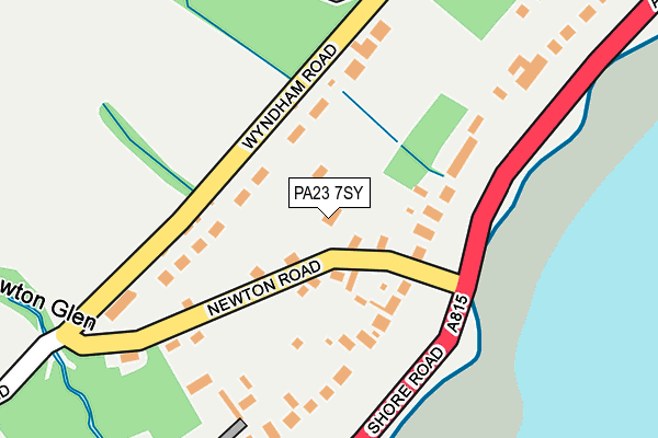 PA23 7SY map - OS OpenMap – Local (Ordnance Survey) PA23 7SY map - OS OpenMap – Local (Ordnance Survey)