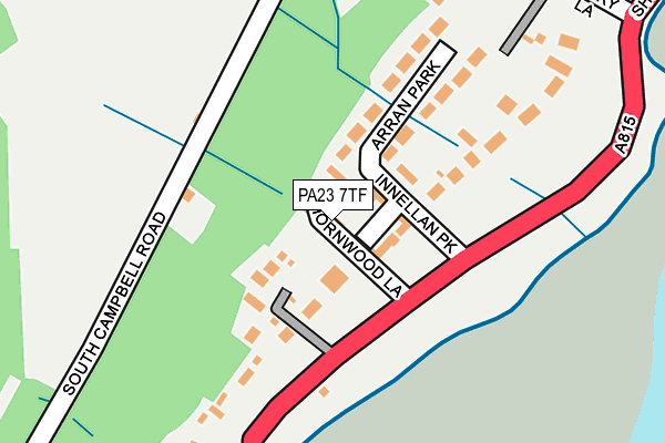 PA23 7TF map - OS OpenMap – Local (Ordnance Survey) PA23 7TF map - OS OpenMap – Local (Ordnance Survey)