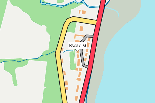 PA23 7TG map - OS OpenMap – Local (Ordnance Survey) PA23 7TG map - OS OpenMap – Local (Ordnance Survey)