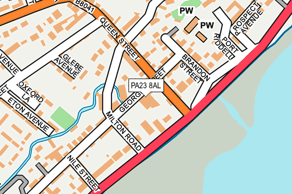 PA23 8AL map - OS OpenMap – Local (Ordnance Survey) PA23 8AL map - OS OpenMap – Local (Ordnance Survey)