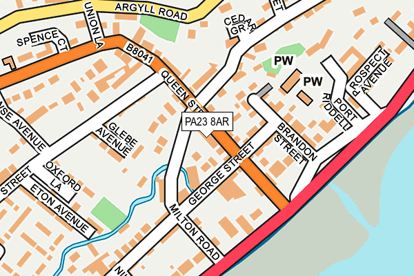 PA23 8AR map - OS OpenMap – Local (Ordnance Survey) PA23 8AR map - OS OpenMap – Local (Ordnance Survey)