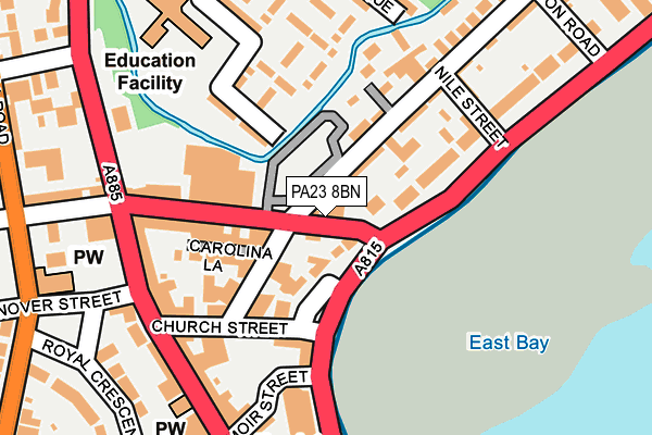 PA23 8BN map - OS OpenMap – Local (Ordnance Survey) PA23 8BN map - OS OpenMap – Local (Ordnance Survey)