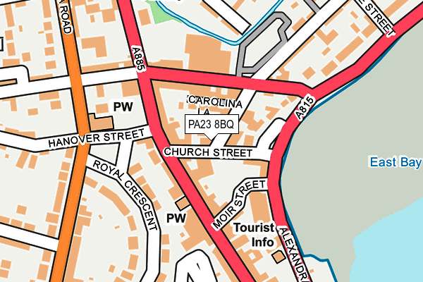 PA23 8BQ map - OS OpenMap – Local (Ordnance Survey) PA23 8BQ map - OS OpenMap – Local (Ordnance Survey)