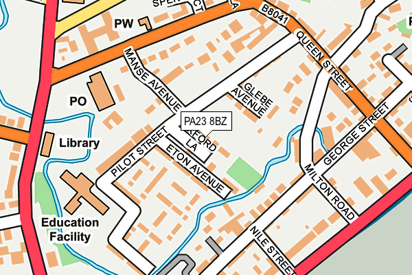 PA23 8BZ map - OS OpenMap – Local (Ordnance Survey) PA23 8BZ map - OS OpenMap – Local (Ordnance Survey)