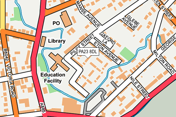 PA23 8DL map - OS OpenMap – Local (Ordnance Survey) PA23 8DL map - OS OpenMap – Local (Ordnance Survey)