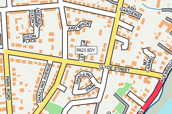 PA23 8DY map - OS OpenMap – Local (Ordnance Survey) PA23 8DY map - OS OpenMap – Local (Ordnance Survey)