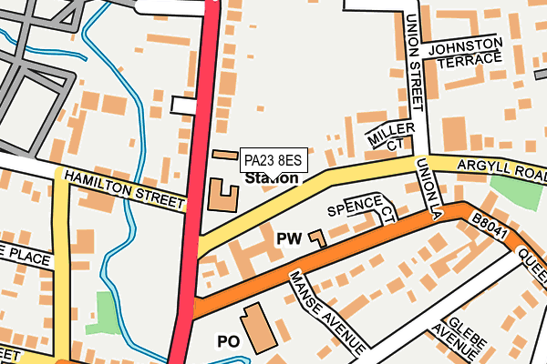 PA23 8ES map - OS OpenMap – Local (Ordnance Survey) PA23 8ES map - OS OpenMap – Local (Ordnance Survey)