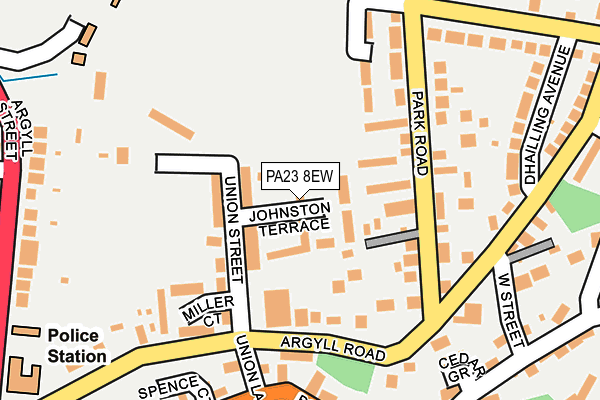 PA23 8EW map - OS OpenMap – Local (Ordnance Survey) PA23 8EW map - OS OpenMap – Local (Ordnance Survey)