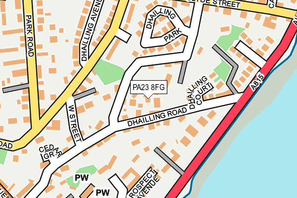 PA23 8FG map - OS OpenMap – Local (Ordnance Survey) PA23 8FG map - OS OpenMap – Local (Ordnance Survey)