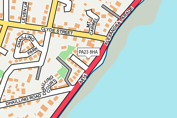 PA23 8HA map - OS OpenMap – Local (Ordnance Survey) PA23 8HA map - OS OpenMap – Local (Ordnance Survey)