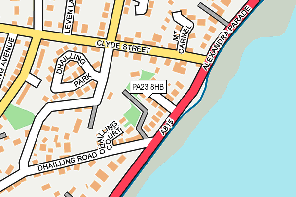 PA23 8HB map - OS OpenMap – Local (Ordnance Survey) PA23 8HB map - OS OpenMap – Local (Ordnance Survey)