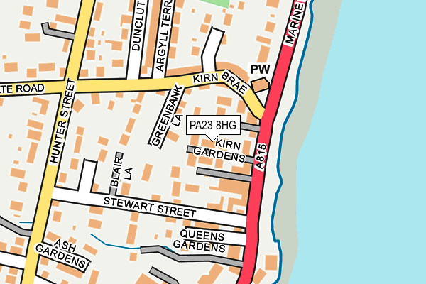 PA23 8HG map - OS OpenMap – Local (Ordnance Survey) PA23 8HG map - OS OpenMap – Local (Ordnance Survey)
