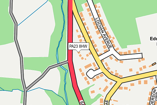 PA23 8HW map - OS OpenMap – Local (Ordnance Survey) PA23 8HW map - OS OpenMap – Local (Ordnance Survey)