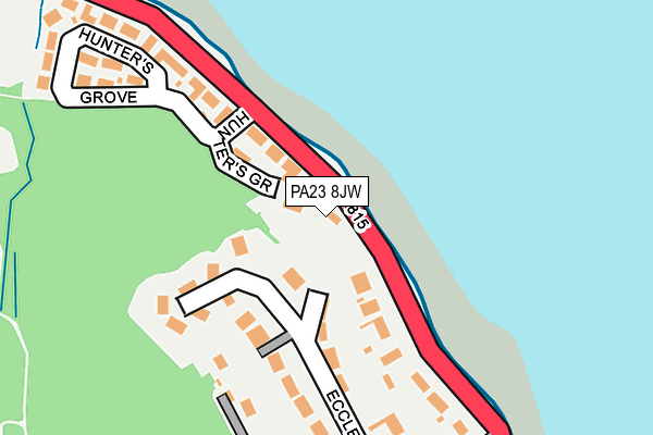 PA23 8JW map - OS OpenMap – Local (Ordnance Survey) PA23 8JW map - OS OpenMap – Local (Ordnance Survey)