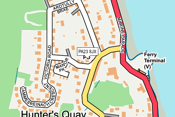 PA23 8JX map - OS OpenMap – Local (Ordnance Survey) PA23 8JX map - OS OpenMap – Local (Ordnance Survey)