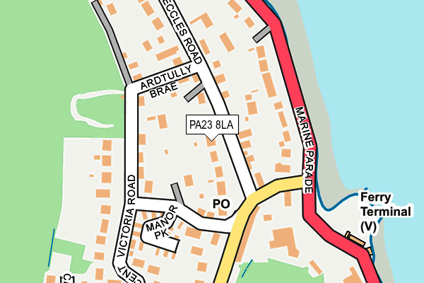 PA23 8LA map - OS OpenMap – Local (Ordnance Survey) PA23 8LA map - OS OpenMap – Local (Ordnance Survey)