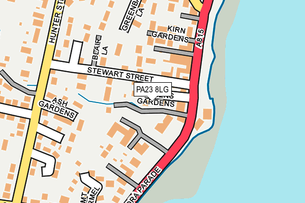 PA23 8LG map - OS OpenMap – Local (Ordnance Survey) PA23 8LG map - OS OpenMap – Local (Ordnance Survey)