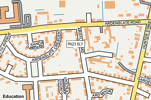 PA23 8LY map - OS OpenMap – Local (Ordnance Survey)