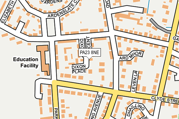 PA23 8NE map - OS OpenMap – Local (Ordnance Survey) PA23 8NE map - OS OpenMap – Local (Ordnance Survey)