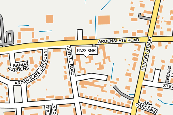 PA23 8NR map - OS OpenMap – Local (Ordnance Survey) PA23 8NR map - OS OpenMap – Local (Ordnance Survey)
